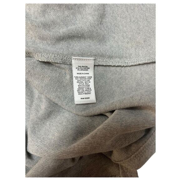 New Express Sweater Womens XS Gray Cowl Neck Asymmetrical Drop Shoulder Soft - Picture 6 of 13